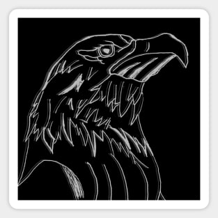 Ink Bald Eagle Magnet